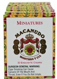 MACANUDO CAFE MINIATURES  3 3/4 X 24 8/10 TINS (80)