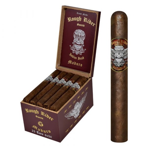 [INTREF005042] INDIAN HEAD ROUGH RIDER SWEETS MADURO ROBUSTO 5X50  (25)